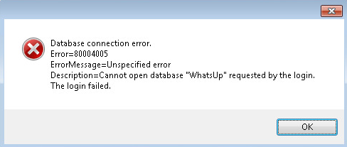 error “80004005” del motor de base de datos Microsoft JET