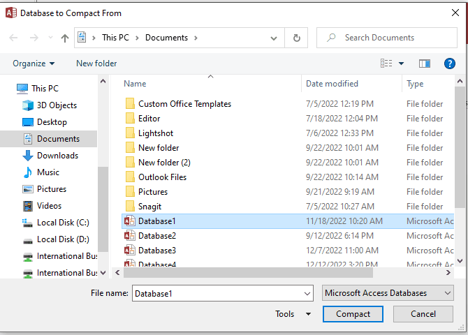 Access; no hay permiso de lectura para "Xxxx"