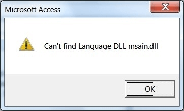 Can’t Find Language DLL msain.dll
