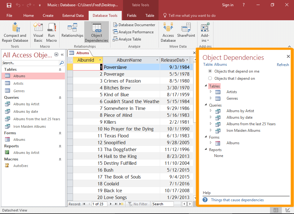 Access no puede eliminar la base de datos Error de objeto