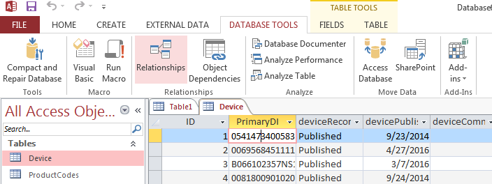 ¿Cómo congelar una columna en MS Access