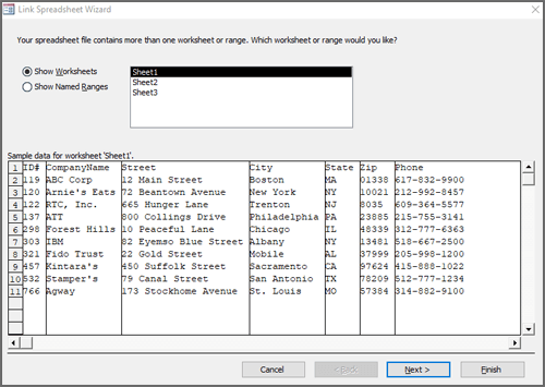 importar datos de Excel a Access