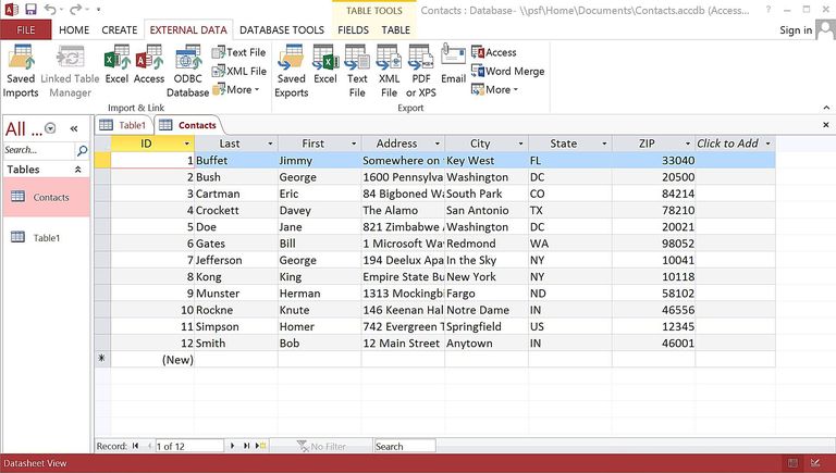 importar datos de Excel a Access
