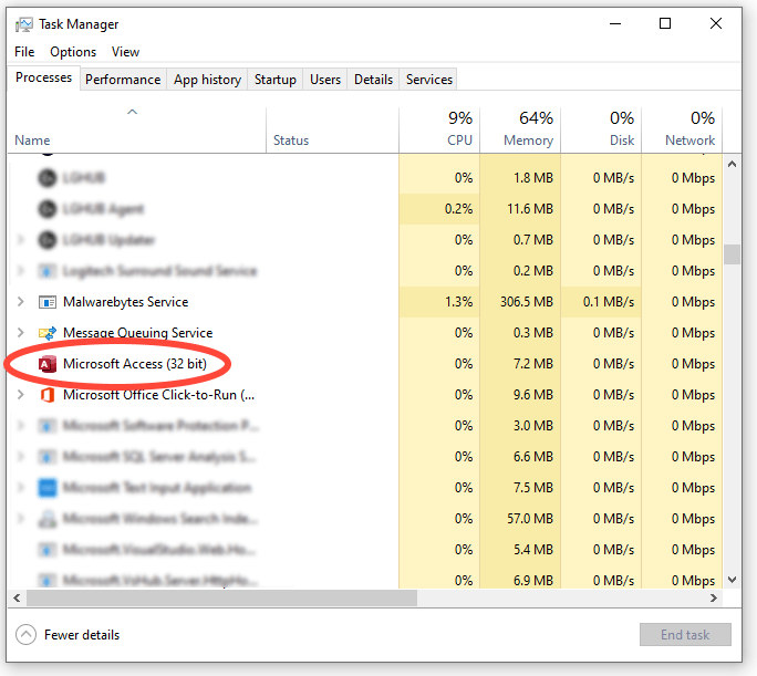 Access Can’t Change the Working Directory Error