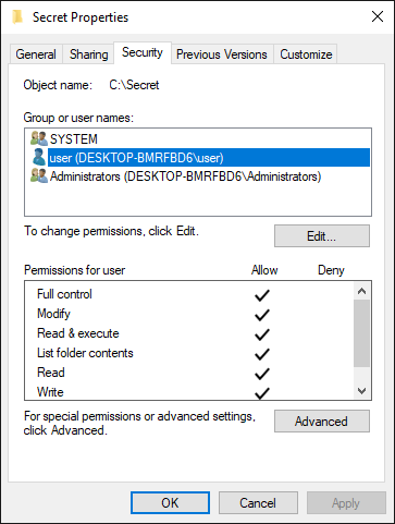 Access Can’t Change the Working Directory Error